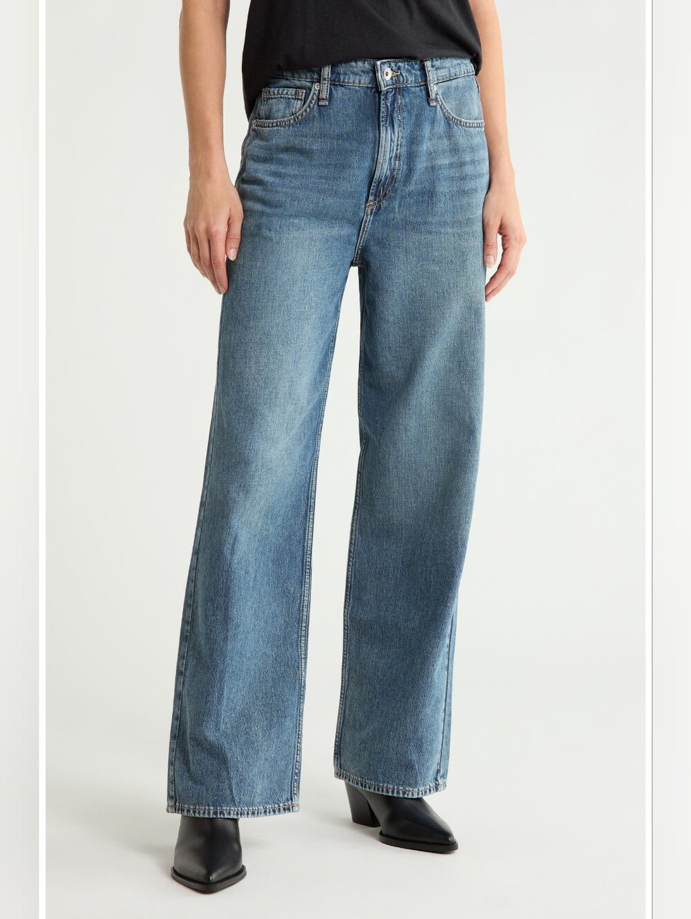 Rag & Bone | Lori High-Rise Wide Leg Full-Length Denim Jeans